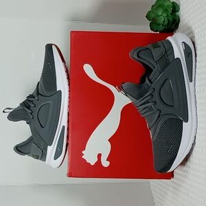 NWT PUMA Softride Enzo Evo Dark Gray-Myrtle-Gum White Size 13